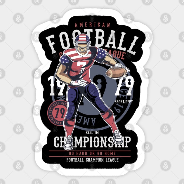 American Football Player Sticker by dblvnk